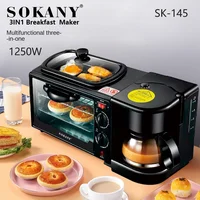 SOKANY145 Multifunctional Three-in-One Automatic Breakfast Meal Machine Toast and Fried Eggs Coffee 1