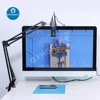 Extendable Recording Microphone Holder Microscope camera Suspension Boom Scissor Arm Stand Holder Mic Clip for Video Live Webcam 2