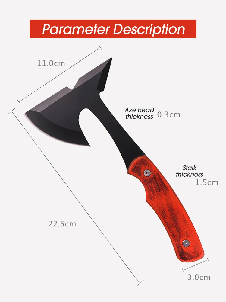 Survival Hunting Tomahawk Axe Multifunctional Axe Hatchet Camping Hand Fire Stainless Steel Axe Bone Knife Outdoor Survival Tool 6