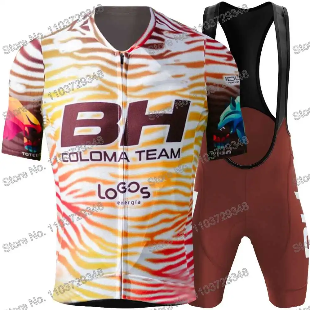 BH Coloma Team Cycling Jersey Men's Set Summer Cycling Clothing Road Bike Shirt Suit Short Sleeve MTB Bicycle Bib Shorts