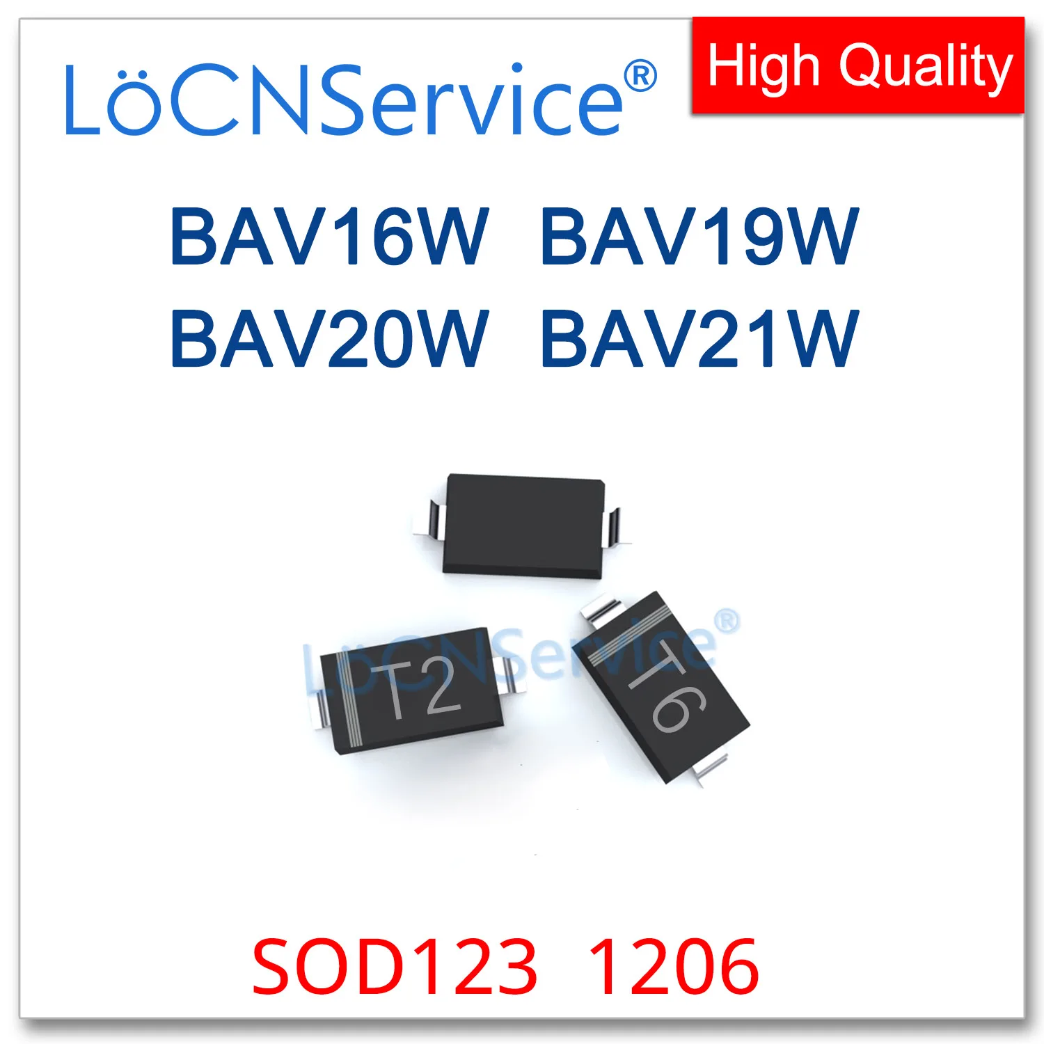 LoCNService SOD123 3000PCS BAV16W T6 BAV19W A8 BAV20W T2 BAV21W T3 ...