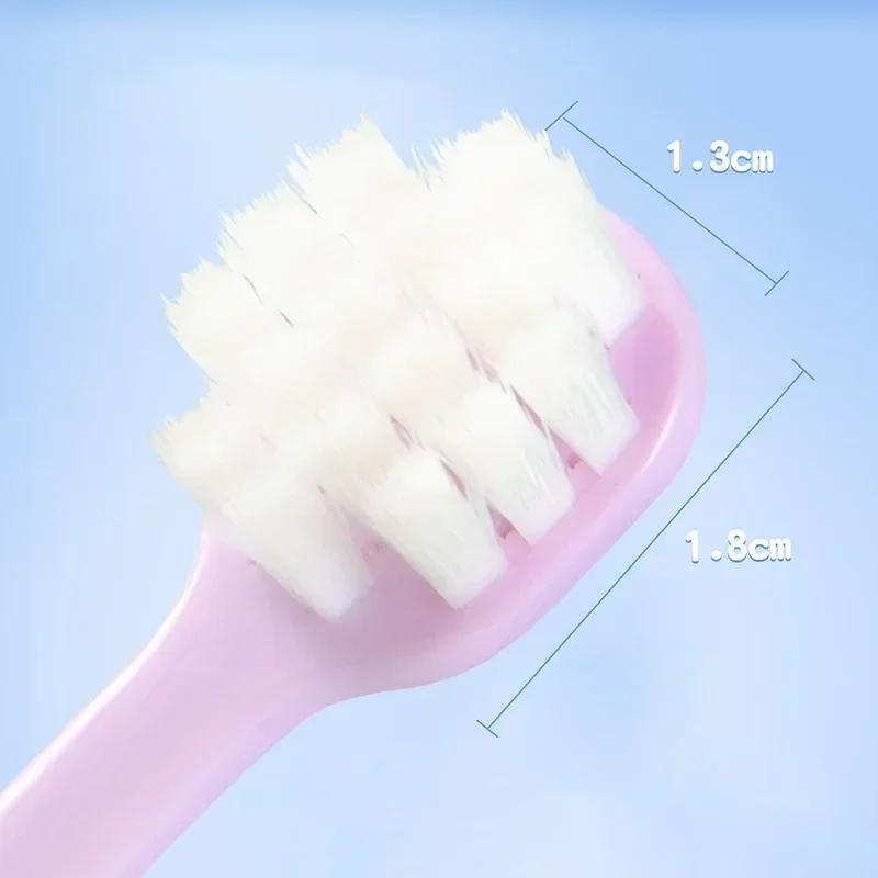 작은 머리 부드러운 강모 미끄럼 방지 지방 핸들 어린이 훈련 칫솔 구강 관리 4..