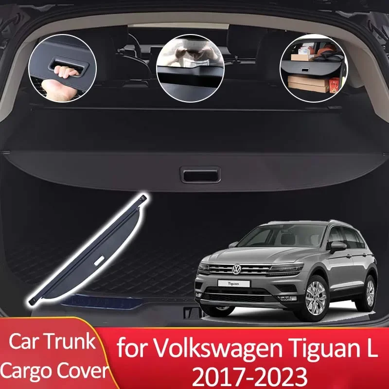 

Auto Trunk Cargo Cover for Volkswagen VW Tiguan L MK2 2017-2023 2021 2019 BW Retractable Luggage Storage Partition Anti-peeping