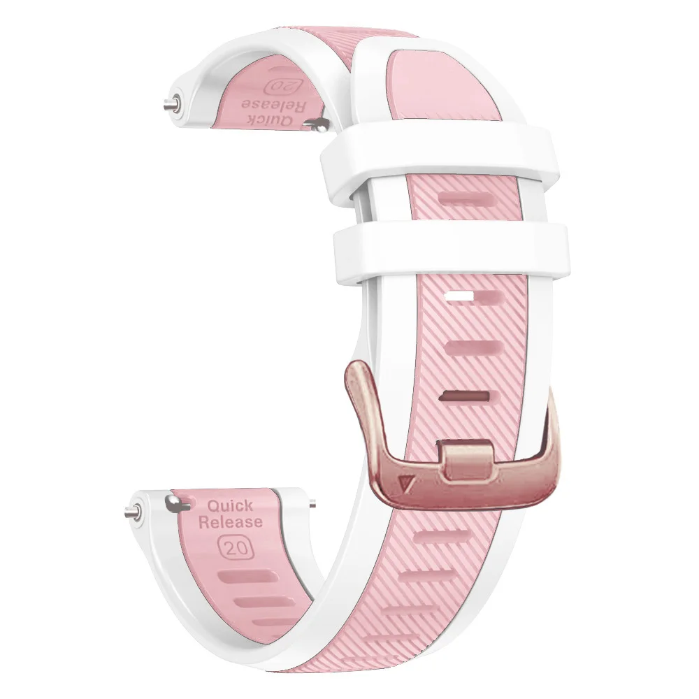 Versatile 20mm Silicone Watch Strap - Durable Replacement Band in Assorted Colors
