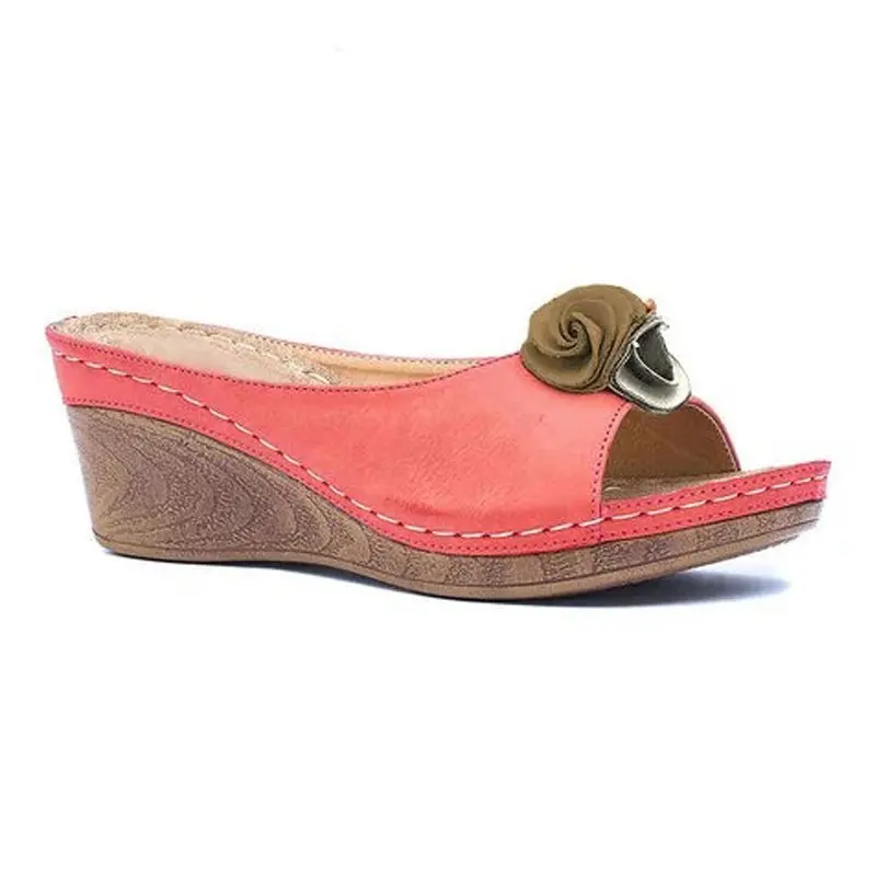 Women New Flower Sandals 2023 Wedge Heels Summer Shoes Women Outdoor Slippers Female Soft Bottom Heeled Sandals Summer Footwear