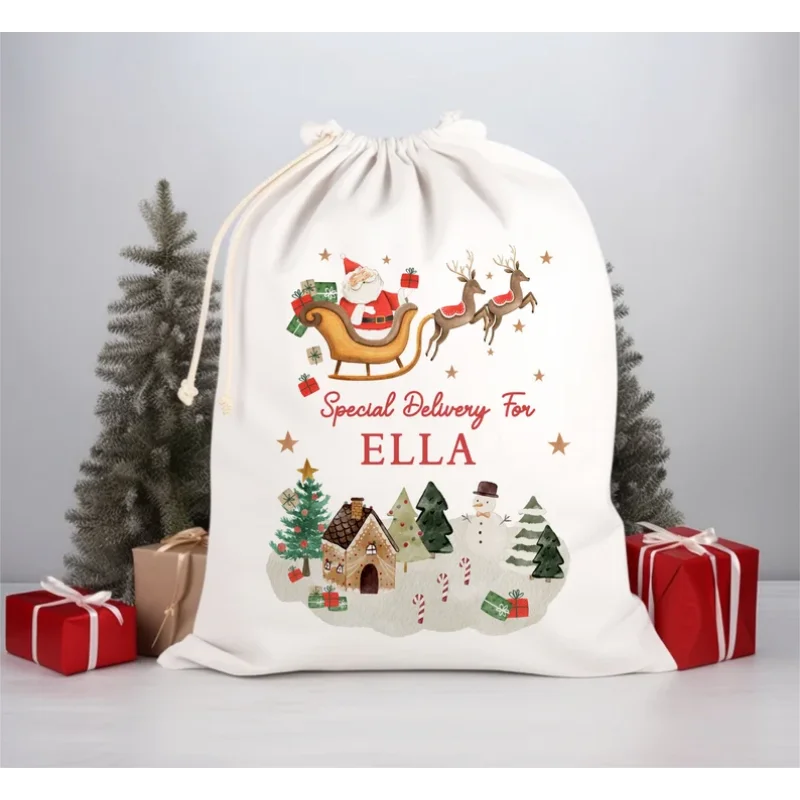 Personalised Santa Sack Christmas Sack Eve Box Baby First Christmas Gift Bag Kids Toy Gift Decoration gift bags