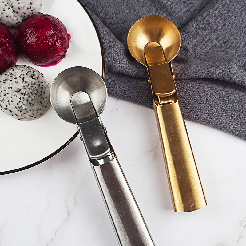 Ice Cream Scoop Cuchara de helado de acero inoxidable con gatillo