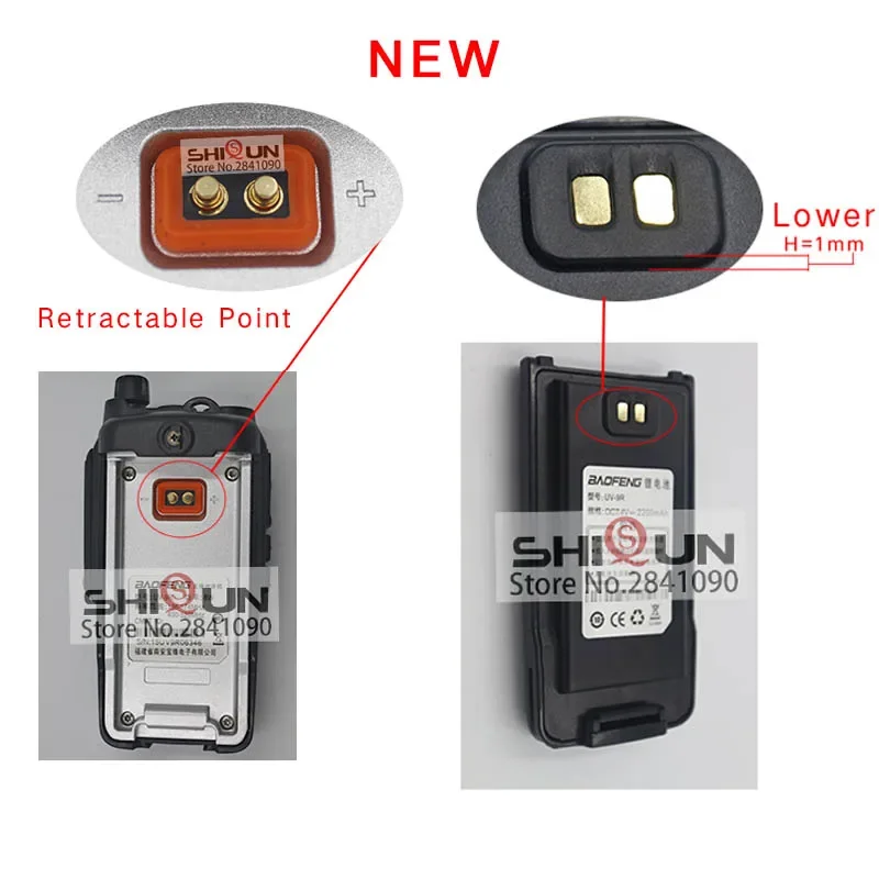 Baofeng-Waterproof Walkie Talkie Battery UV-9R Plus 1800mAh Two Way Ham Radio Accessories UV 9R Pro T57 Batteries 4