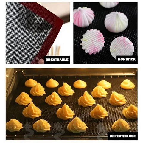 

Heat Resistant silicone mat for oven Baking Mat For Cookie /Bread/ /Biscuit/Puff/Eclair Perforated Silicone Nonstick Mat Tool