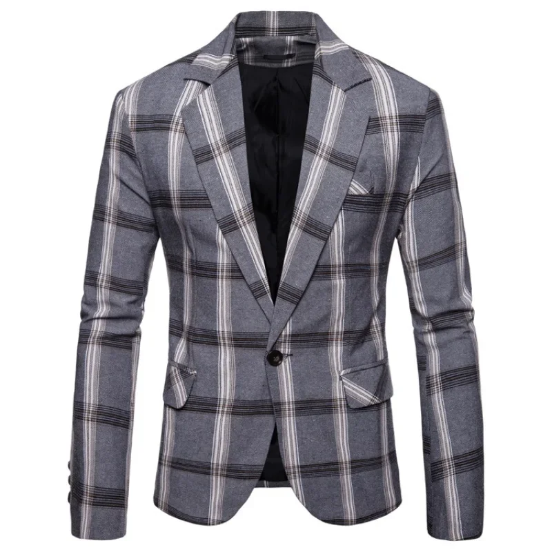 

2023 Autumn and Winter New Men's Fashion Casual Suit Coat Fashion Slim Fit Men's Suit