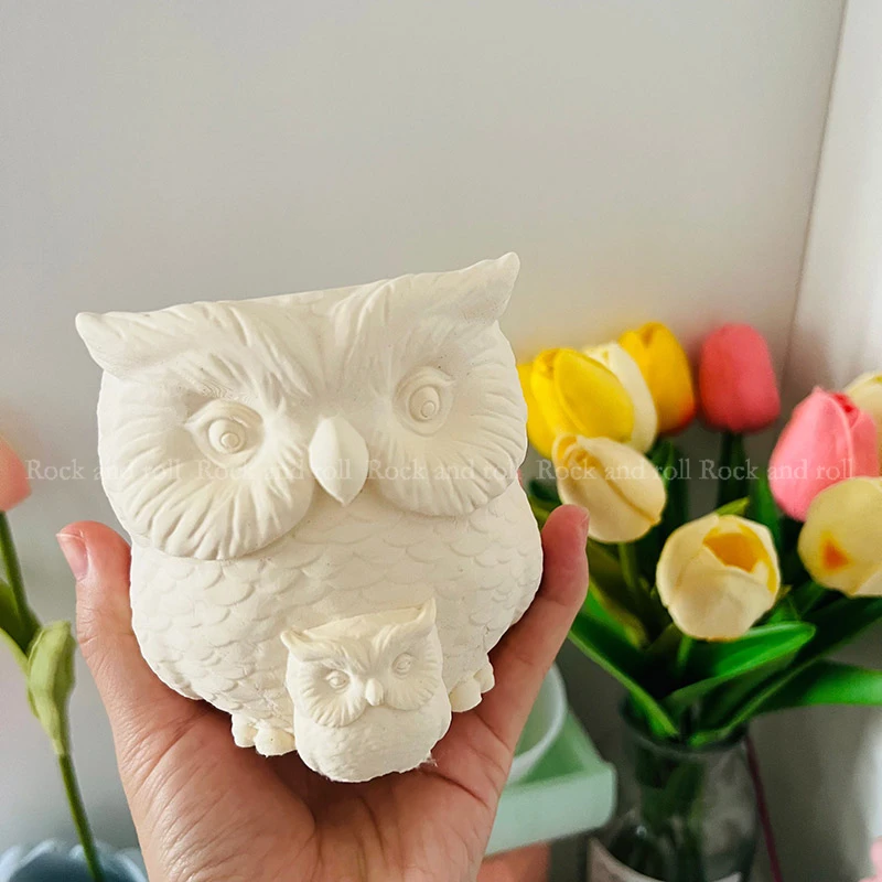 

Новая силиконовая форма для изготовления бетонных цветочных горшков, форма из эпоксидного гипса и цемента в виде совы, для суккулентов в горшке, украшения для садоводства, инструменты «сделай сам»