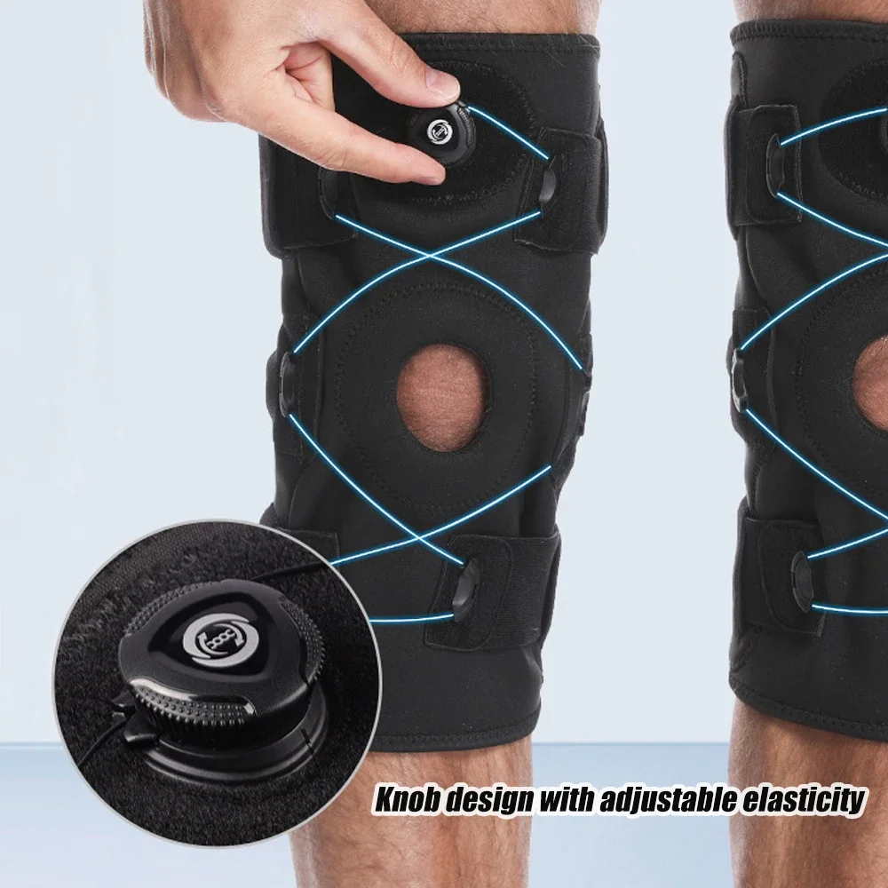 Hinged Knee Brace for Meniscus Tear Adjustable Support for Knee Pain with Hinges & Built-in Side Stabilizers Running 1Pcs knee support