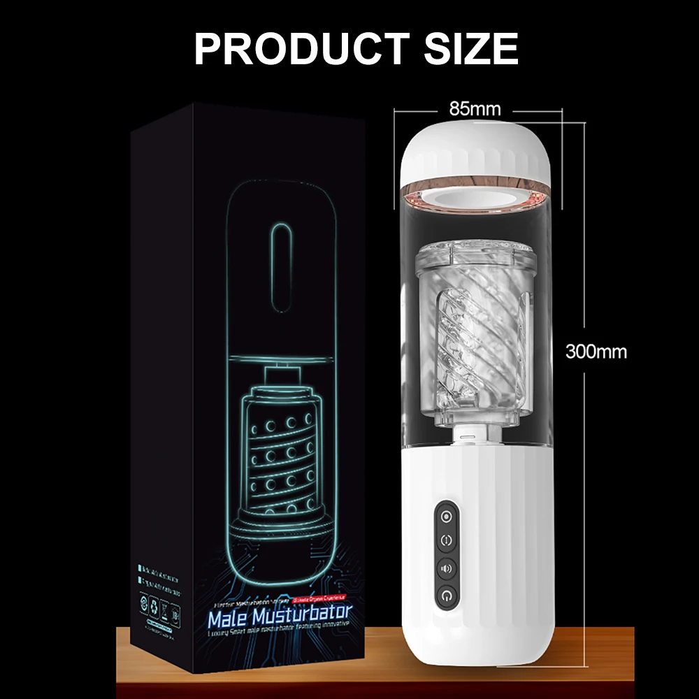 Masturbatore Rotante Succhiante per Uomo Automatico Telescopico Reale l Orale Glande Trainer Massaggio Maschio M Ora Gans ae_voghion.com