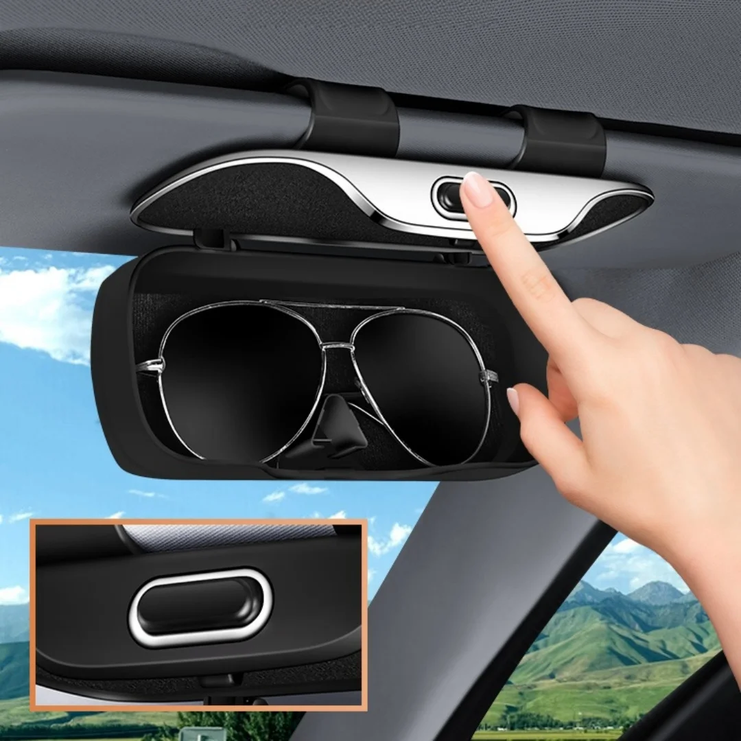 Portable Car Sunglasses and Eyeglasses Holder
