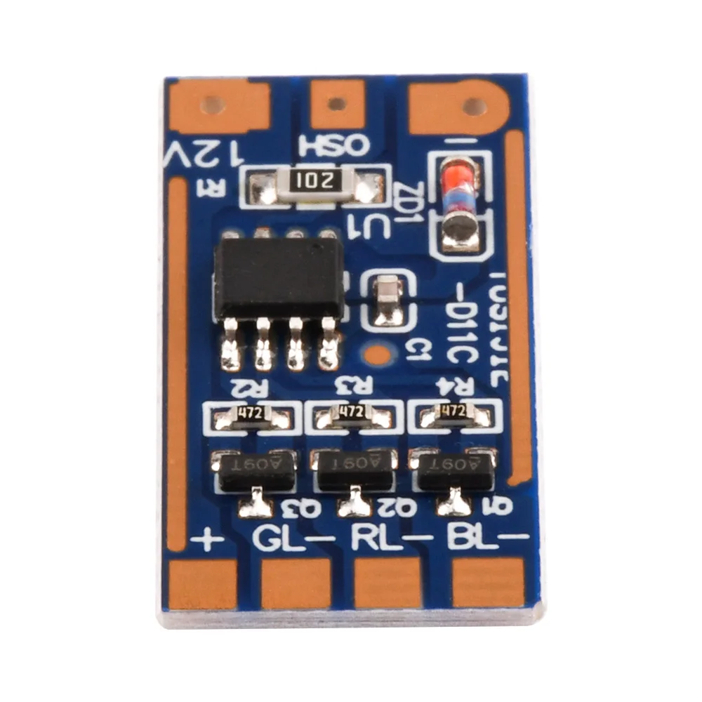 5V-12V RGB Module 2A DC 11 Kinds of Mode Button Switch Color Lamp Module High Current Drive Circuit Board Triggers Flash