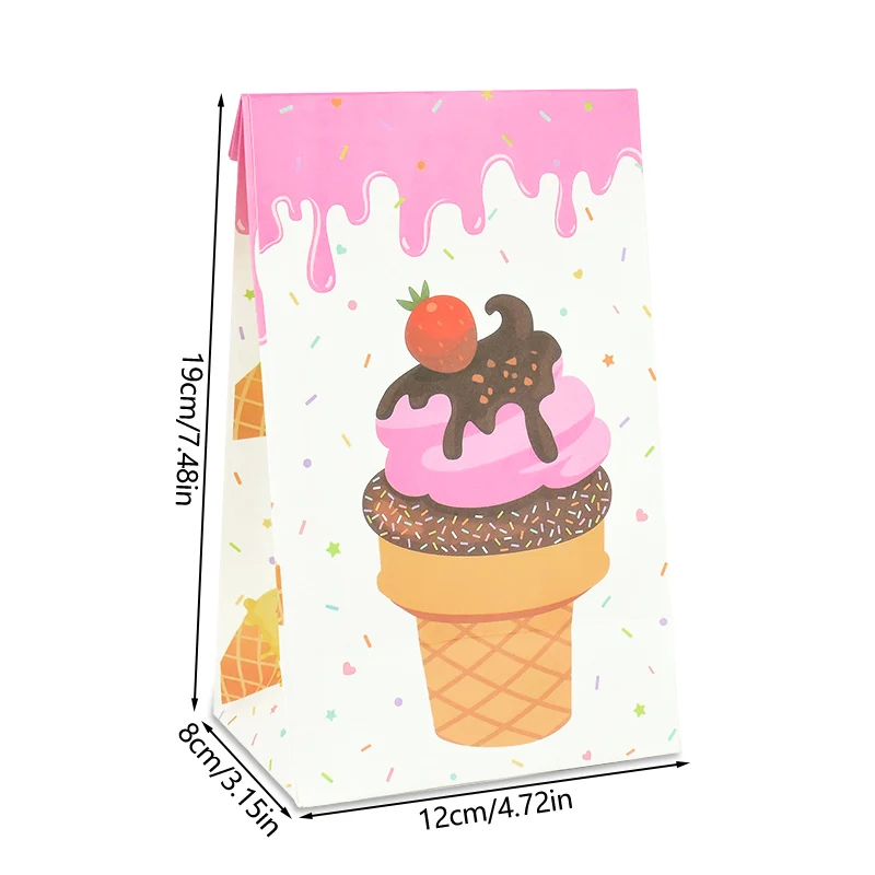 Lot De 12 Sacs Cadeaux D'anniversaire Avec Autocollant, Motif