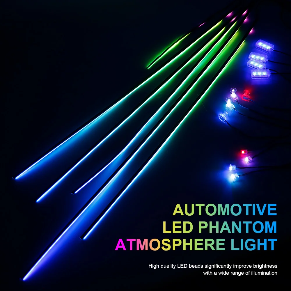 รูปสินค้า แถบแสง LED สีสันสดใส ตกแต่งรถยนต์
