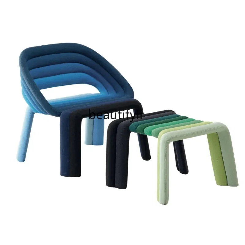 

Customized Nordic Designer Sample Room Creative Custom Color Leisure Art Modeling Backrest Armchair living room furniture