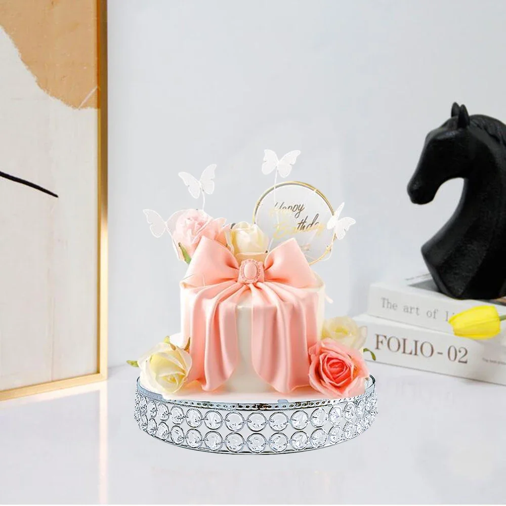 1Pcs/Lot Silver Cake Stand -Dessert Table Display Cake Stands for Tower Plate for Baby Shower, Wedding,Chrismas Celebration