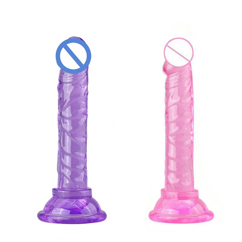 Sex Toys Mini Crystal Jelly Dildo Erotic Cock With Strong Suction Cup Sex Toys For Women Men Realistic Penis Dick Anal G-spot Simulation