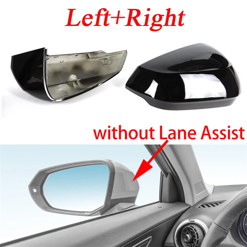 Auto Spiegelkappen 2 Stücke Matte Silber Chrom Für A3 S3 8Y LHD RS3 2020 2021 2022 Seite Flügel Spiegel Abdeckungen Caps Auto Ersetzen Gehäuse Rückspiegelgehäuse (Farbe : With blind spot hole