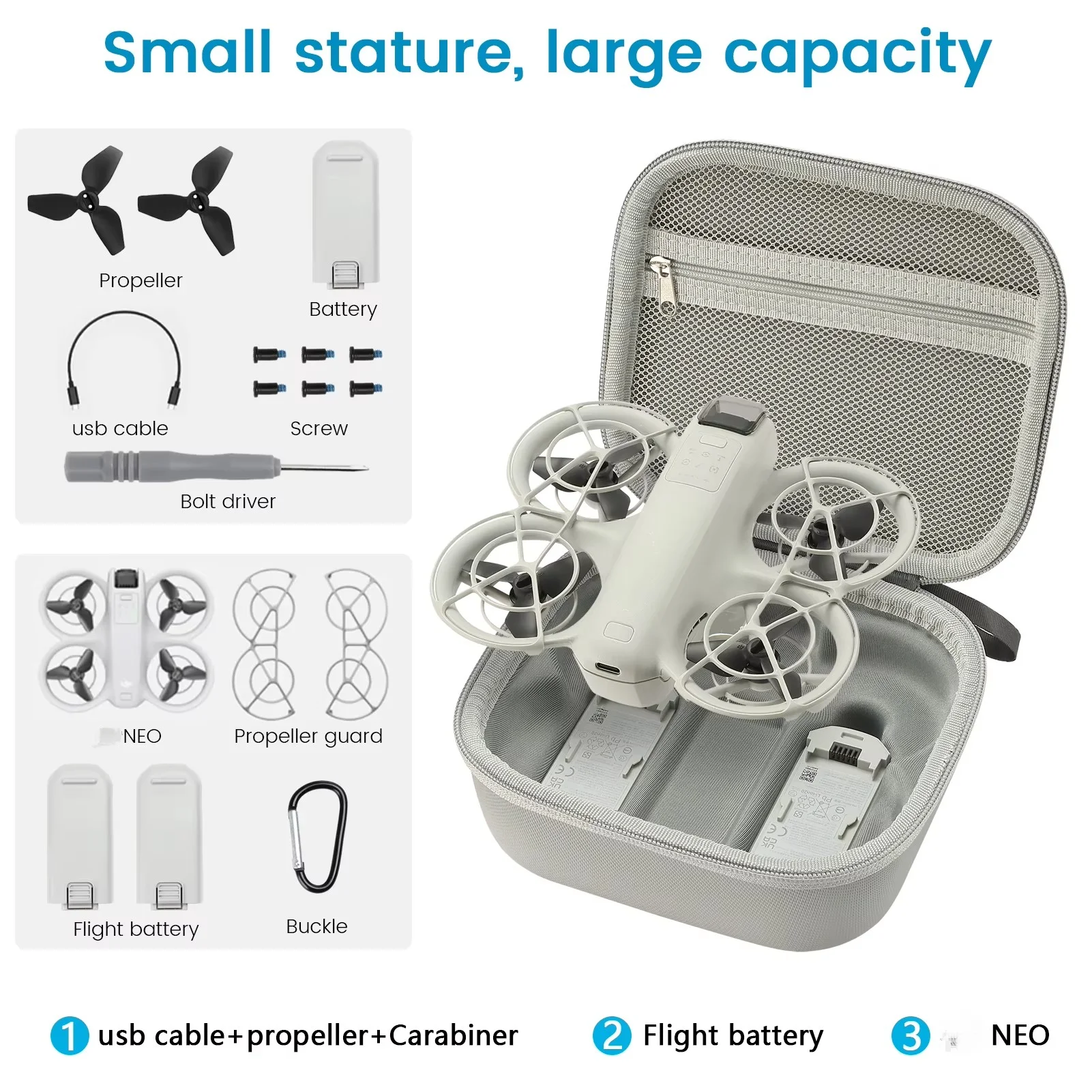 Drone Storage Case For DJI Neo Anti-Scrach Dustproof Protective Case Outdoors Tavel Portable Bag Handbag Accessories