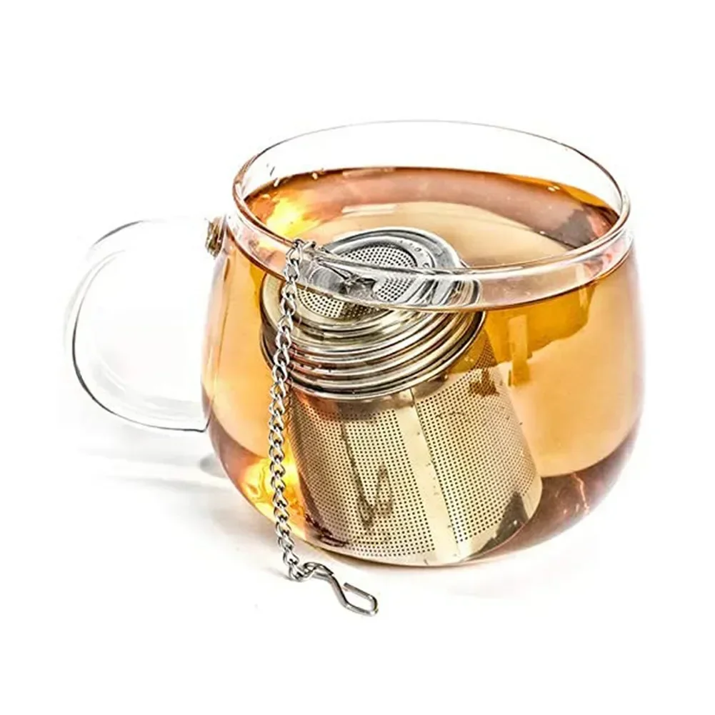 Stainless Steel Tea Infuser Locking Spice Leaf Tea Ball Strainer Mesh Filter Home Kitchen Accessories Hanging Teapot 3 Size tea infuser