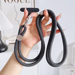 Versatile and Durable Universal Phone Crossbody Lanyard with Adjustable Anti - Loss Strap - Polyester / Nylon (Black)