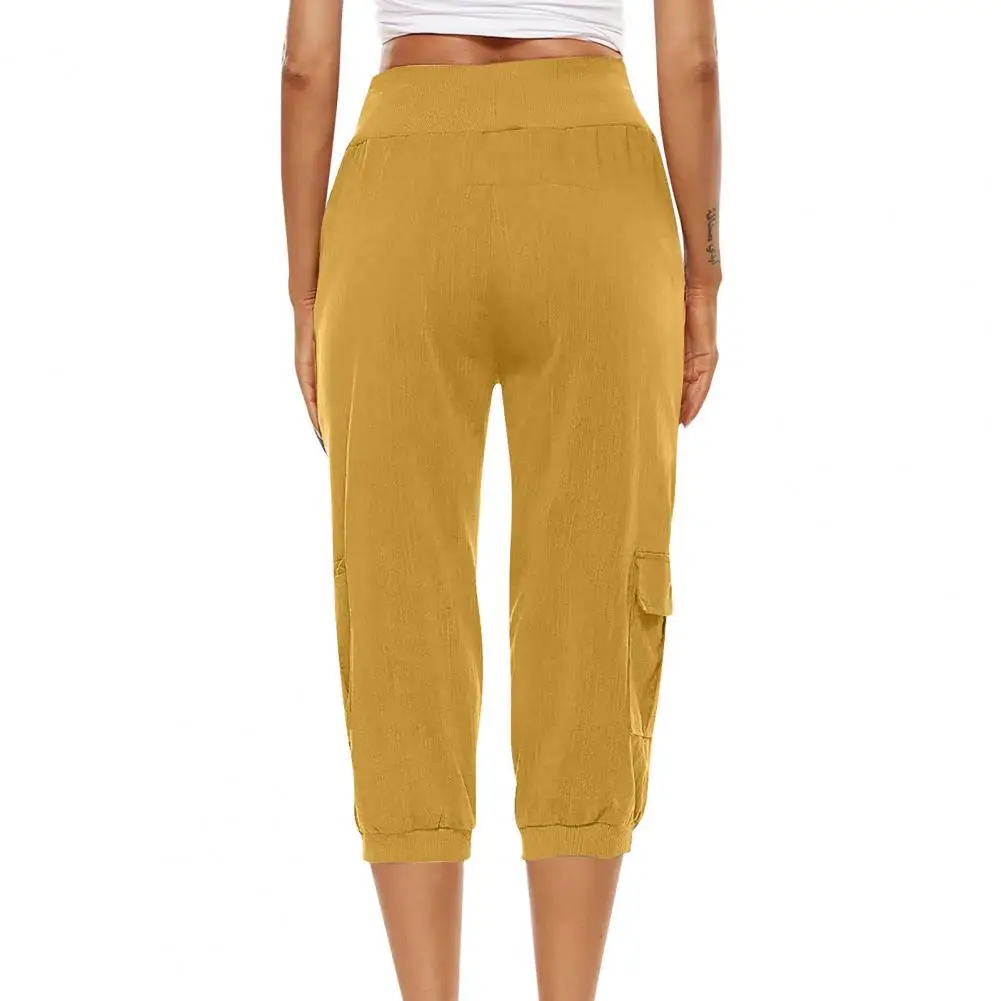 

Versatile Drawstring Waist Pants Stylish Women's Wide-leg Cargo Pants with Drawstring Waist Pockets Casual for Everyday
