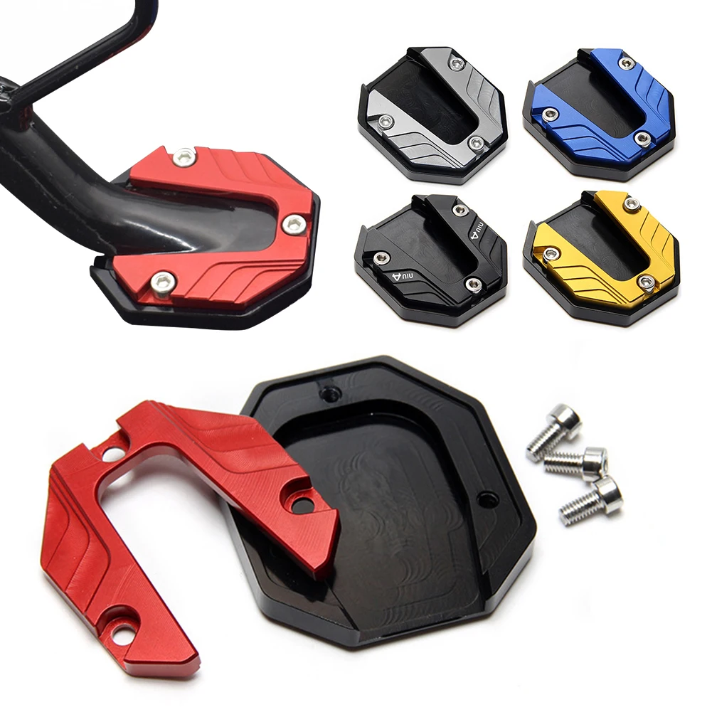 Universal Scooter Motorcycle Bike Kickstand Extender Foot Side Stand Extension Pad Support Plate Anti-skid Enlarged Base scooter kickstand extender