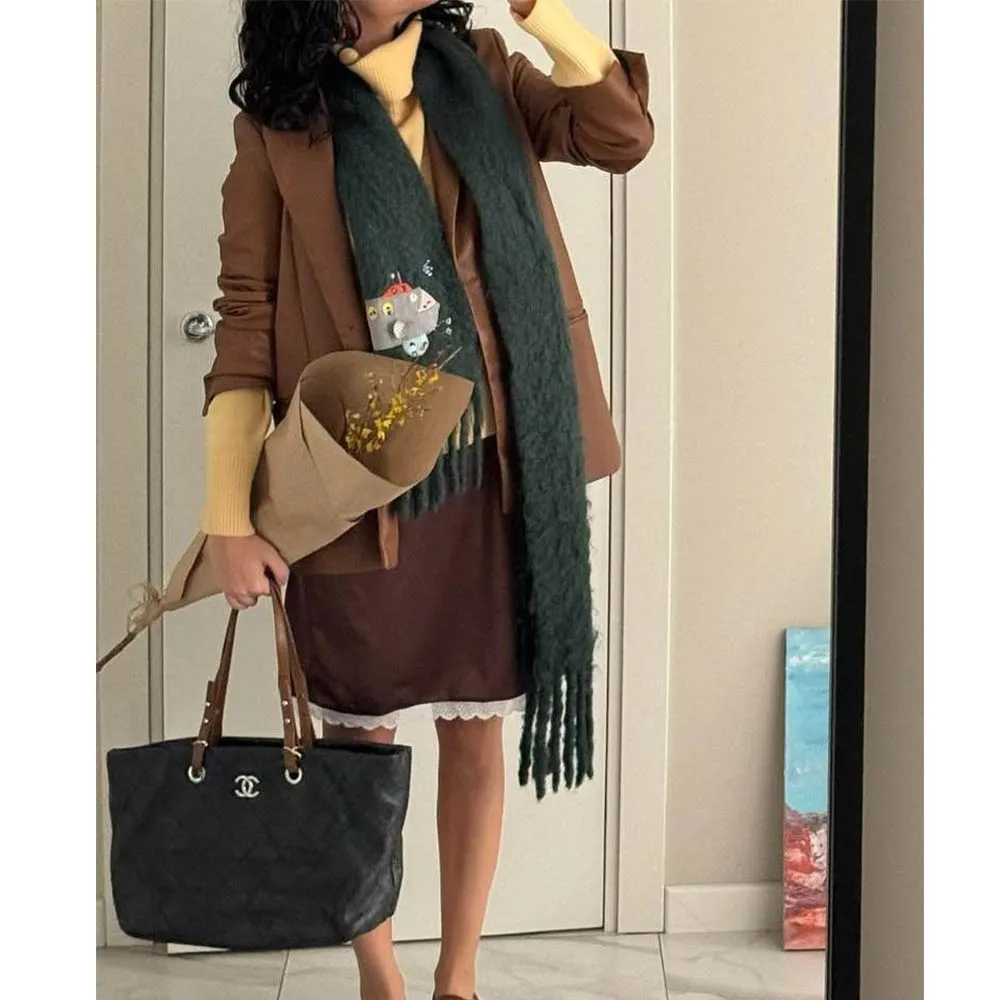 Women Vintage Fashion Satin Lace Trim Patchwork Midi Skirts High Waist Elegant 90s Vintage A-line Skirt Y2k Clothing Streetwear 6