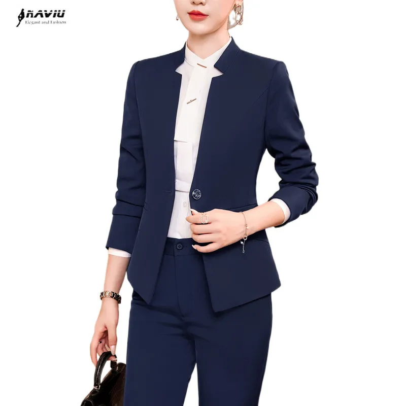 Ropa Formal Traje Blazer Y Pantalon Mujer Mujer Jeans Outfit Con