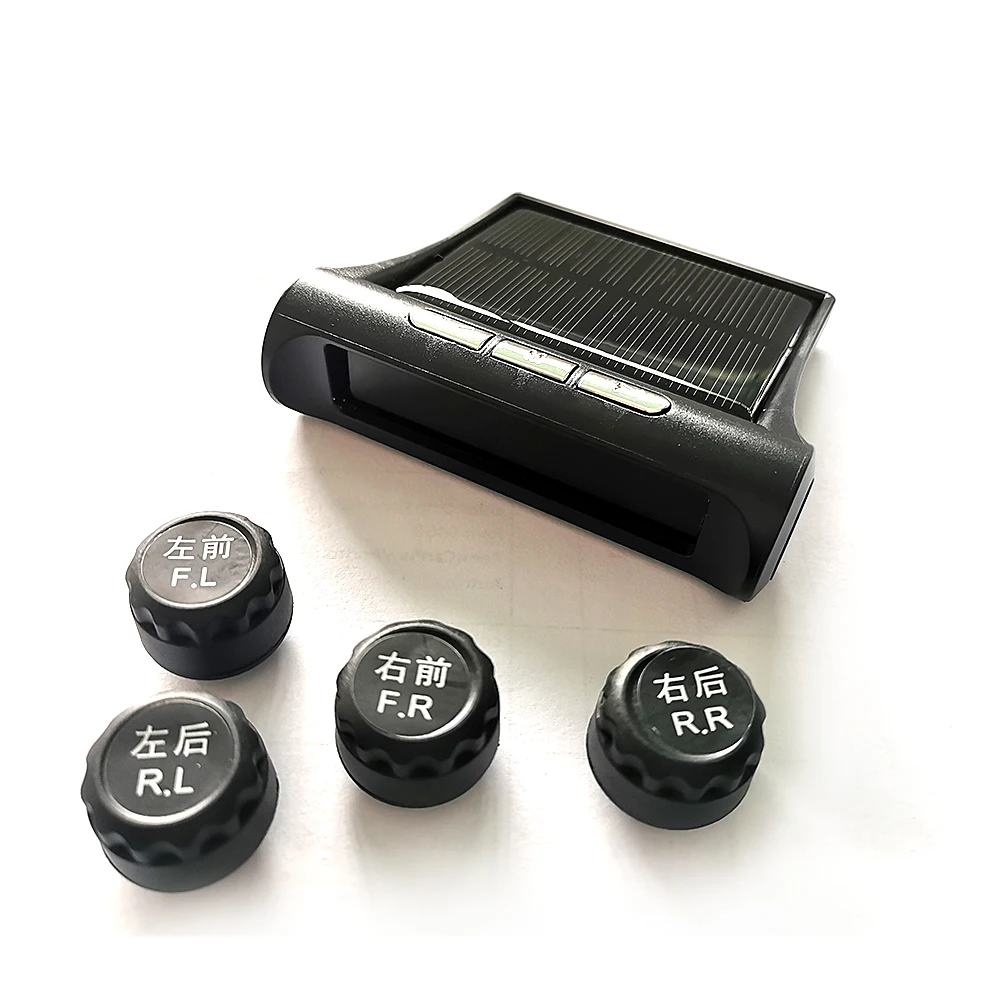 Smart Car TPMS Tire Pressure Monitoring System Solar Energy TPMS Digital LCD Display Auto Security Alarm Systems Internal Sensor