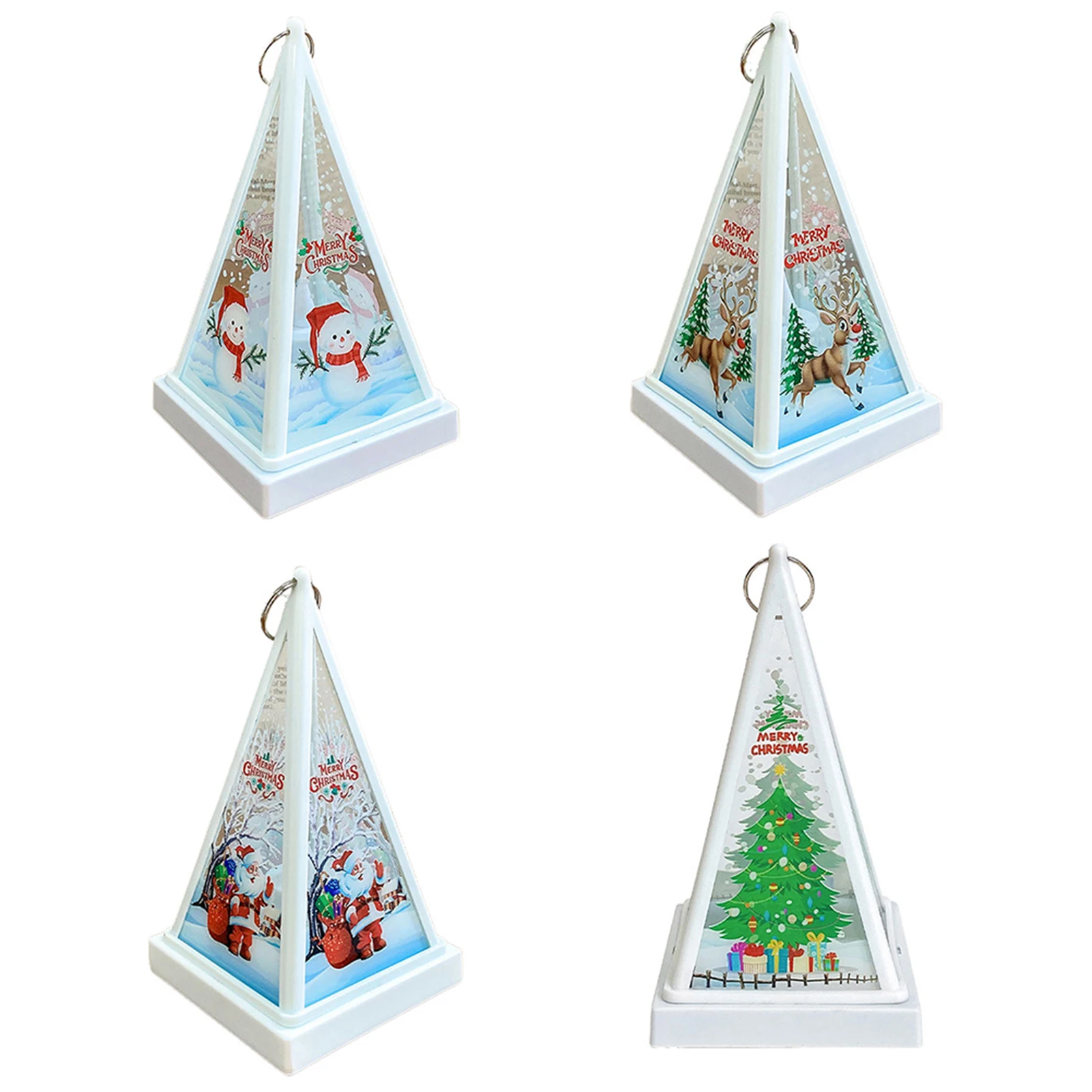 Christmas Lantern Light Illuminated Xmas Pattern Night Light For Christmas Wedding Birthday Decor