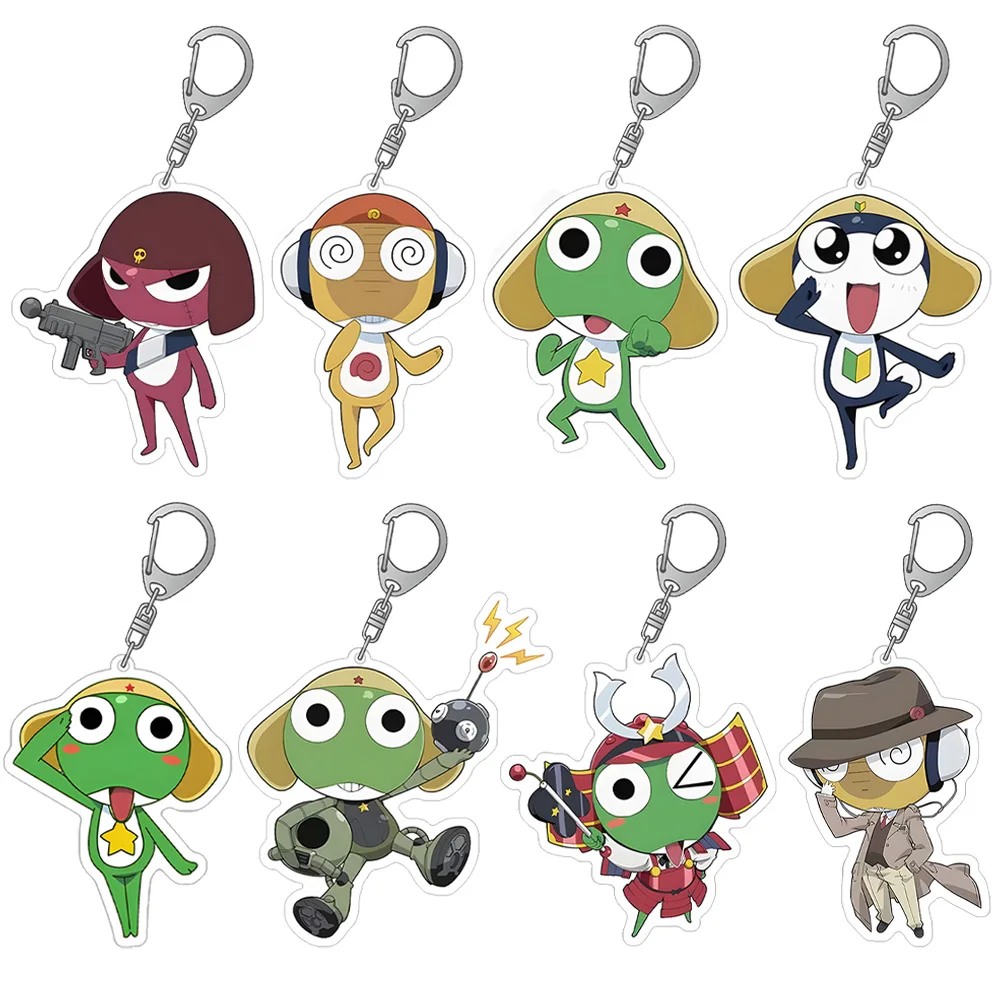 Keroro Gunso Chara Chara Natsumi Hinata Angol Mois Dark Keroro Tamama Dororo Kururu Pururu Anime Frosch Spielzeug GK Acryl Schlüsselanhänger Geschenk