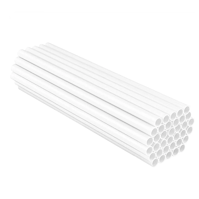 

150 Pieces Plastic White Cake Dowel Rods For Tiered Cake Construction And Stacking (0.4 Inch Diameter 9.5 Inch Length)