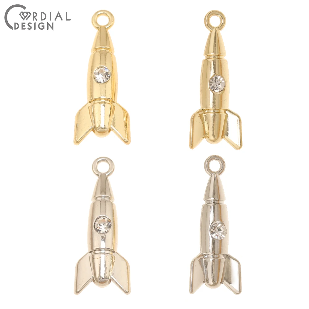 

Cordial Design 100Pcs 9*23MM 3D Alloy/Jewelry Accessories/Rocket Shape/Rhinestone Pendant/Jewelry Finding&Components/DIY Making