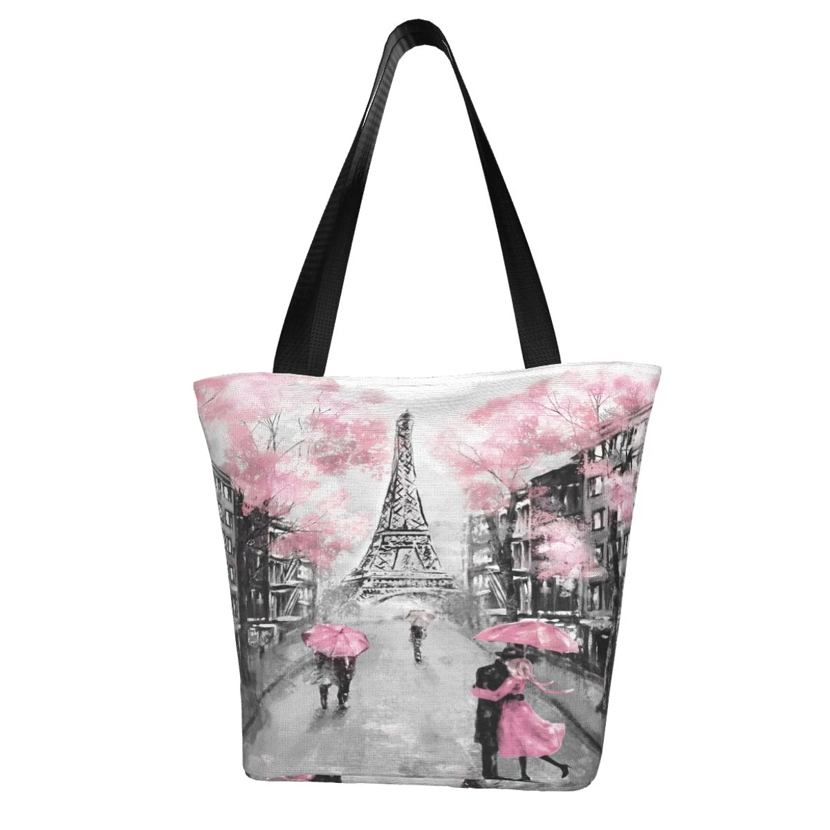 Bolso de hombro con paraguas para mujer, bolsa de hombro con diseño la Torre Eiffel de Francia, ideal para diarias, estudiantes, libros, bolso de mano para chicas| | - AliExpress