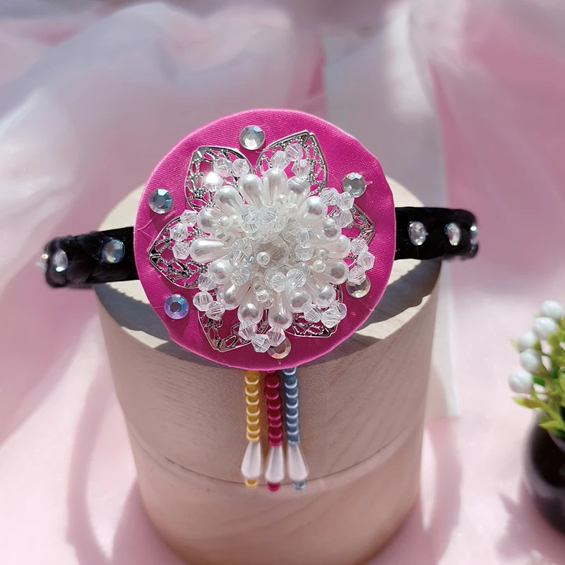 Classical Korean Ethnic Headband Multiuse Butterfly Flower Yanji