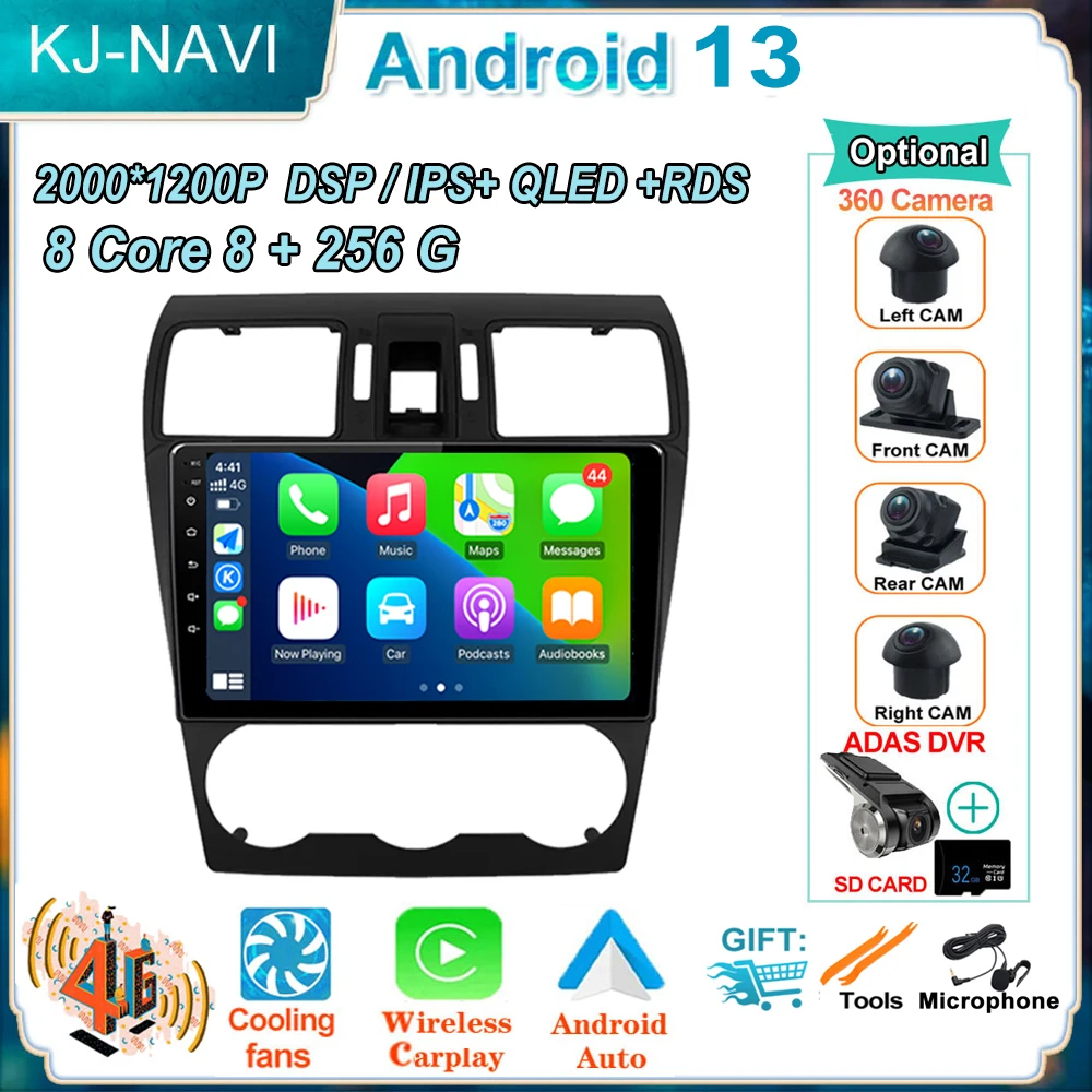 

9" Android 13 Car Radio For Subaru Forester XV WRX 2012- 2015 For Impreza Multimedia Player Navigation GPS DSP RDS DVD Head Unit
