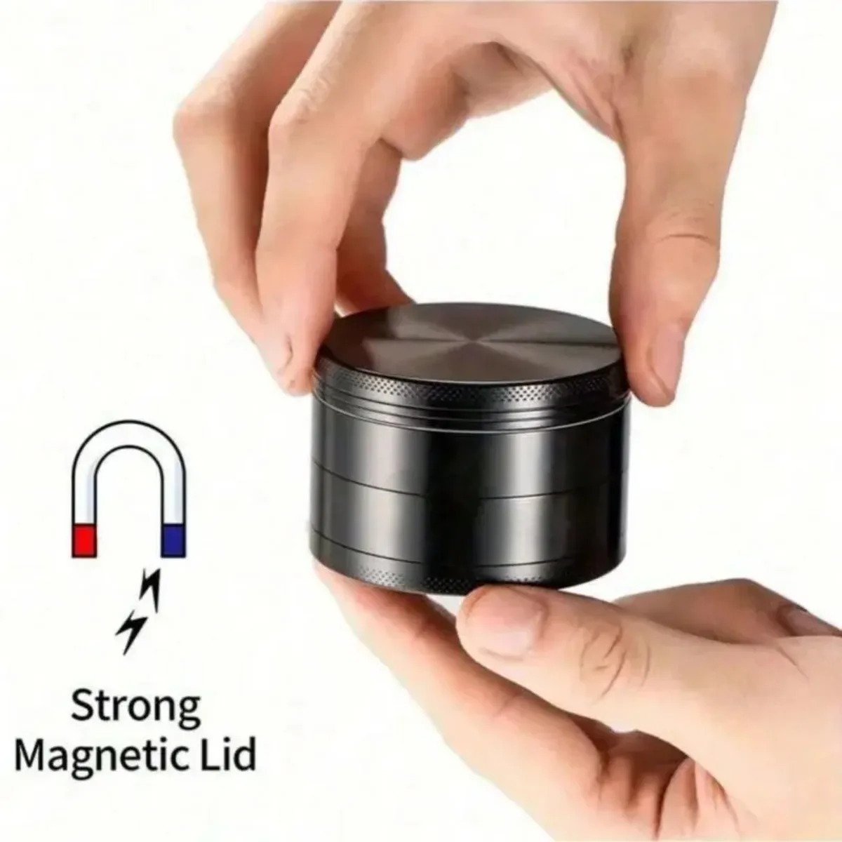 1.6/2inch Metal Herb Grinder 4-layer Manual Spice Mill Pepper Crusher Mortar Tobacco Raw Grass Grinder Smoking Cigarette Tool