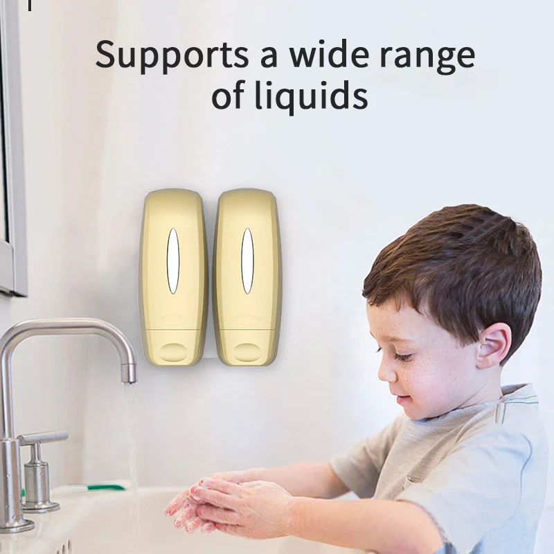 1pc Wall-Mounted Manual Soap Dispenser Shampoo And Body Gel Press Soap Bottle Hotel Bathroom Hand Sanitizer