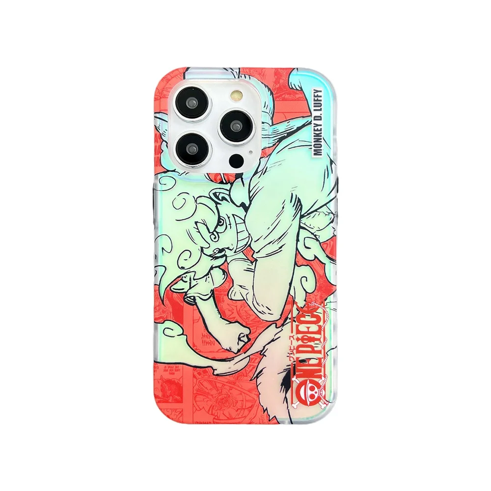 One Piece Luffy New Gear 5th Nika Laser Phone Case for iPhone 15