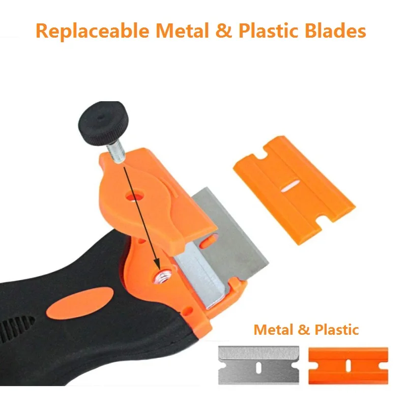 Razor Blade for Double-Sided Scraper Auto Film Sticker Glue Ice Remover Razor Gap Glass Kitchen Car Cleaner Squeegee Knife 10pcs cleaning scraper glass scraper glass window scraper scraper tool scraper cleaner