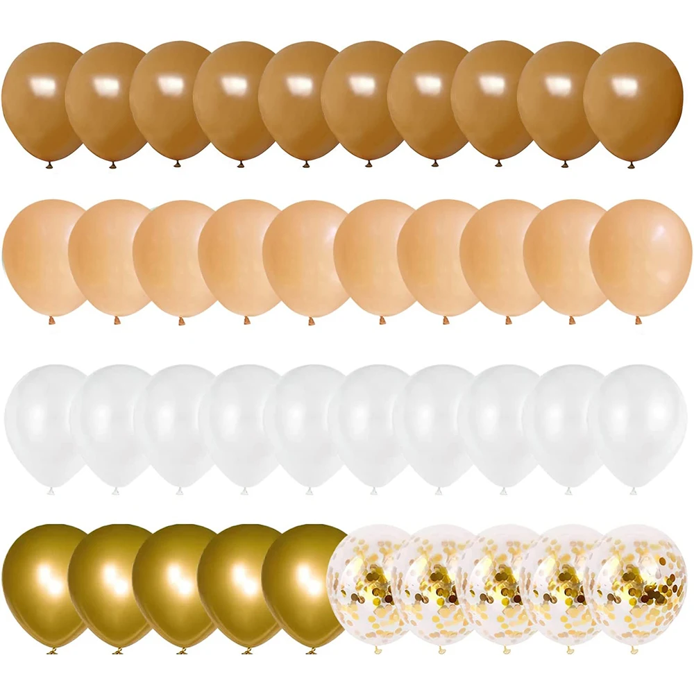 

Воздушные шары в стиле ретро, украшение для вечеринки в стиле джунглей, цвет коричневый/телесный, цвет кофейный/золотой