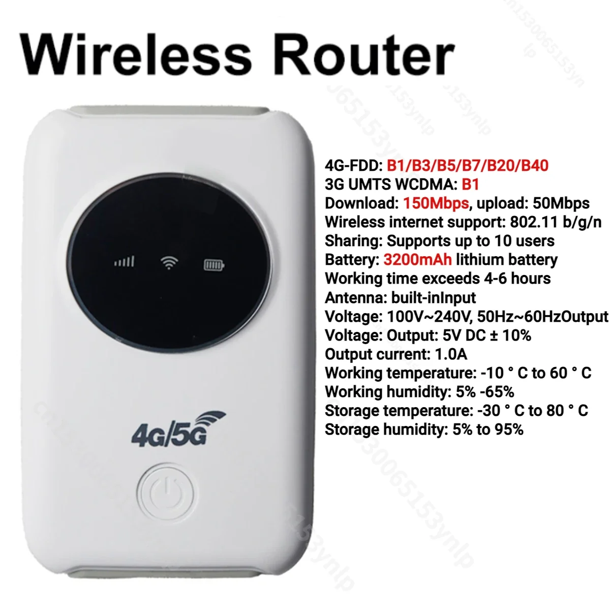 H808 4G WiFi Router