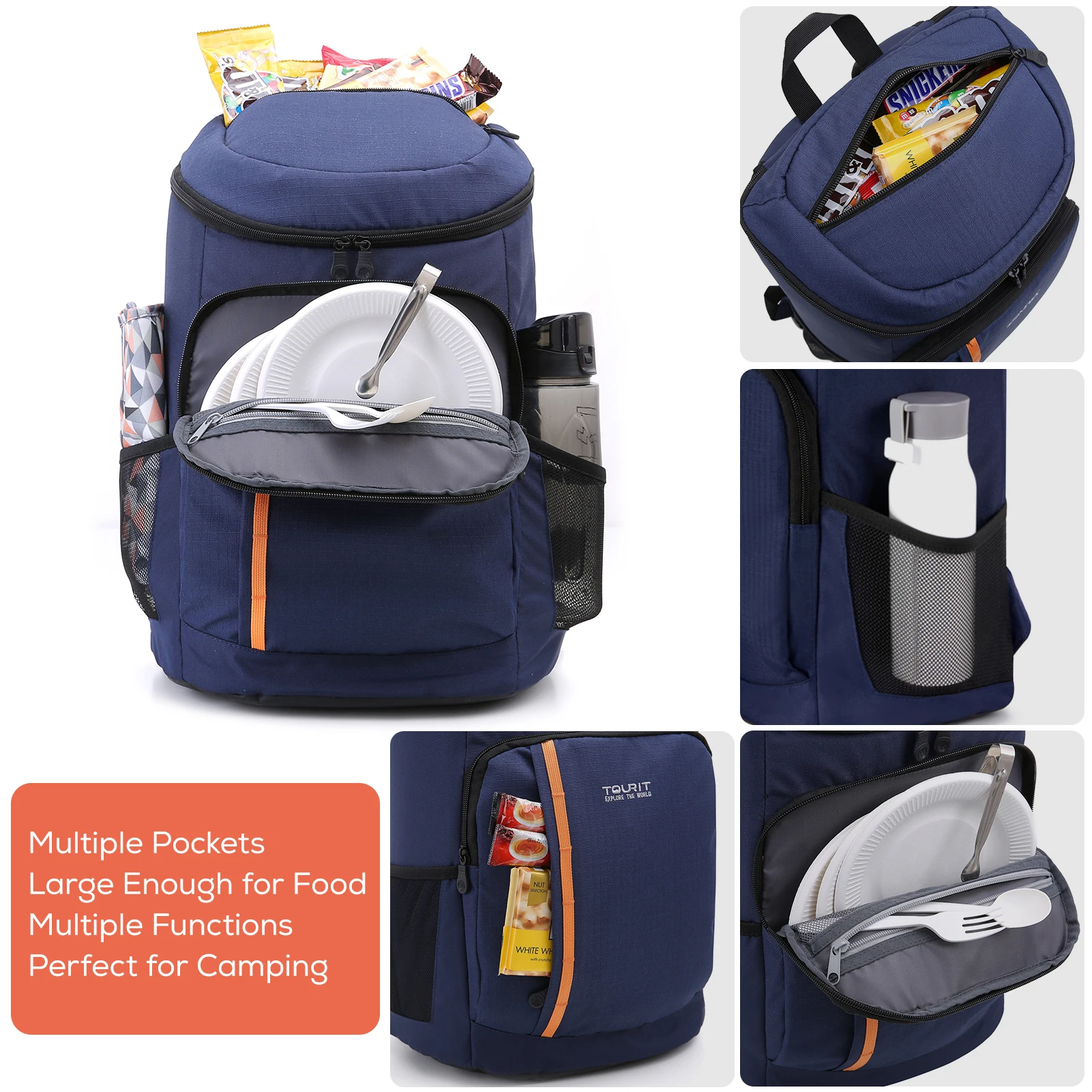 Large Capacity Insulated Waterproof Backpack Cooler Bag