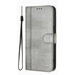 Vintage Style Cash Wallet Card Holder Phone Case, Wholesale Coque for TCL 403 (Gray EQ)