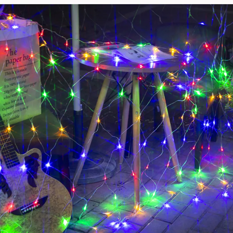 battery operated christmas lights Christmas Net Light Outdoor LED Net Mesh String Light Garden Holiday Party Wedding Fairy Light Garland Christmas Lights Outdoor bulb string lights String Lights