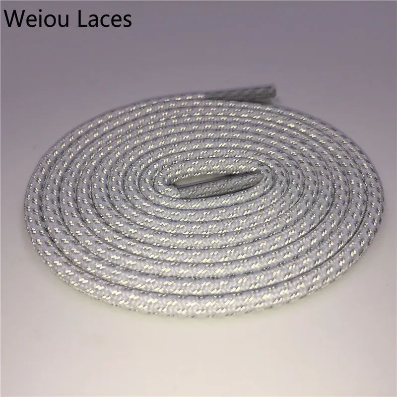 Weiou Creative New Lace Designs Reflective Shoelaces Magic White 3M Rope Laces Sports Pretty Shoestring For Shoes boots Sneakers